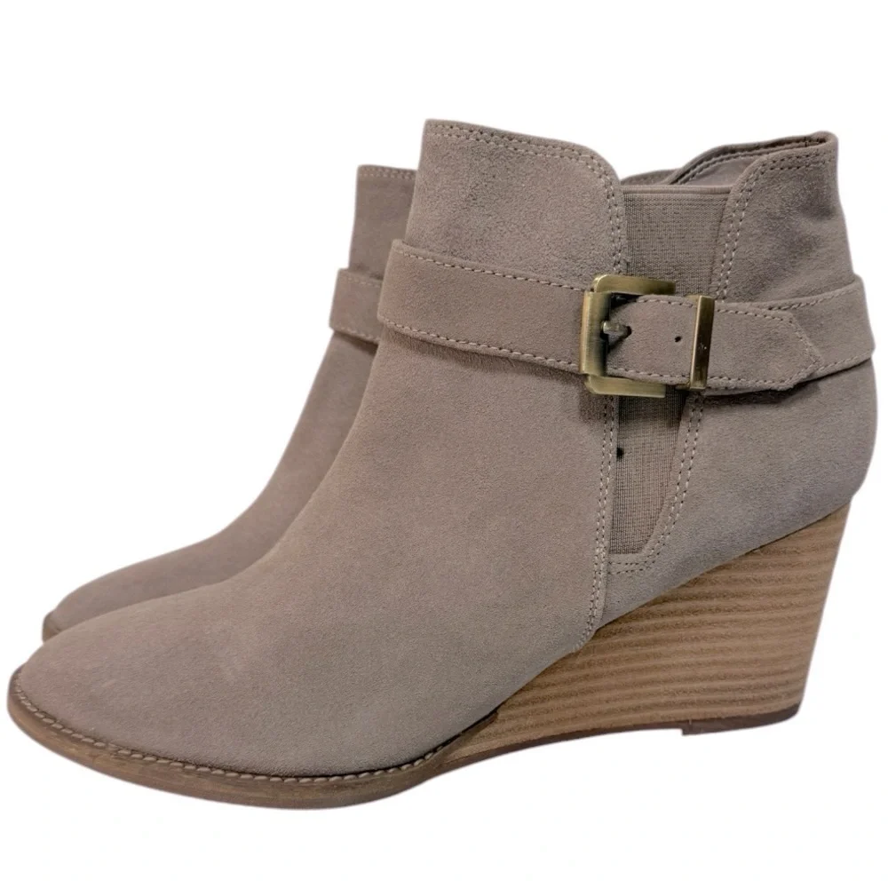 Blondo Natalia Suede Waterproof Ankle‎ Boot Bootie Tan Size 9.5